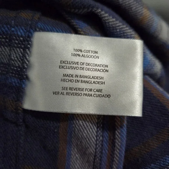 Eddie Bauer Mens Medium Flannel Shirt Long Sleeve Plaid Button Up - Picture 6 of 10